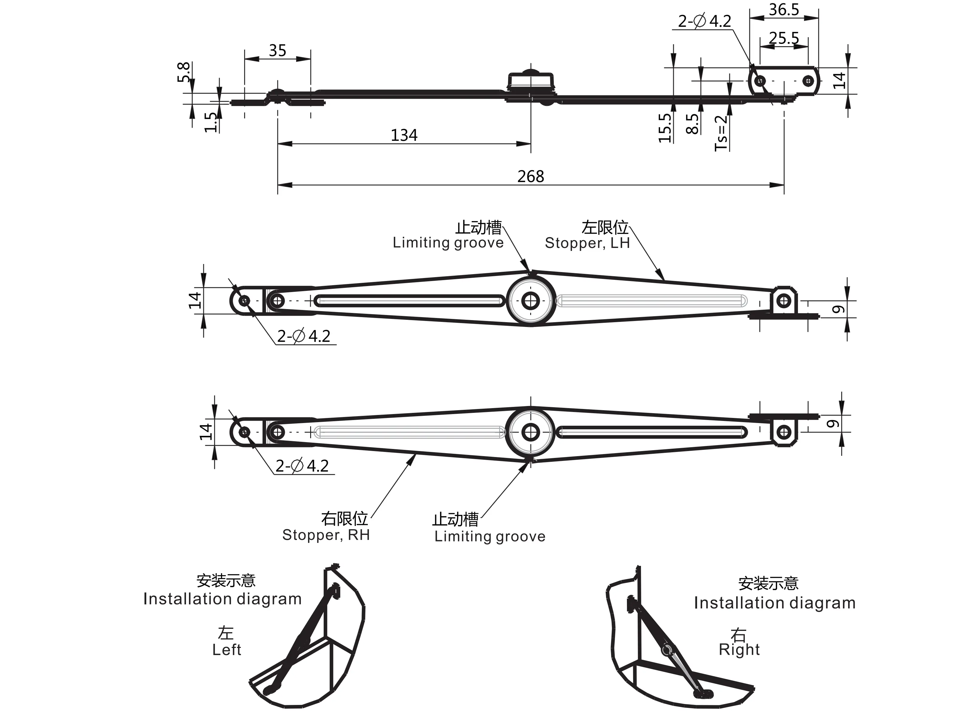 按钮式伸缩支撑 6102系列