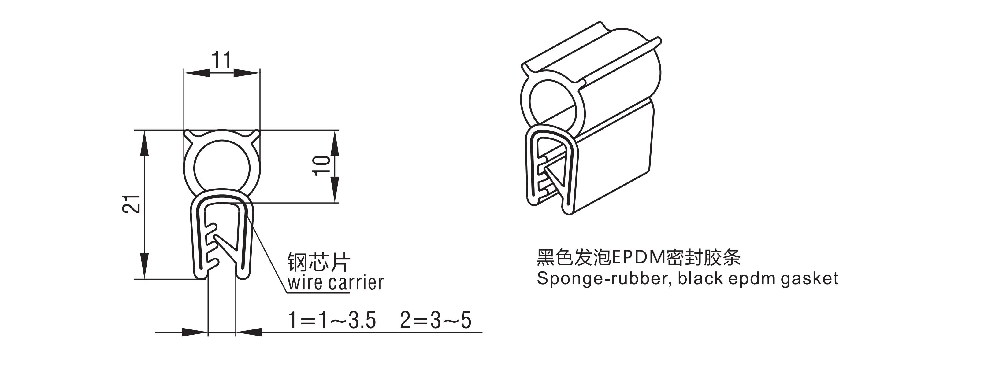 自夹紧式密封条 7201系列