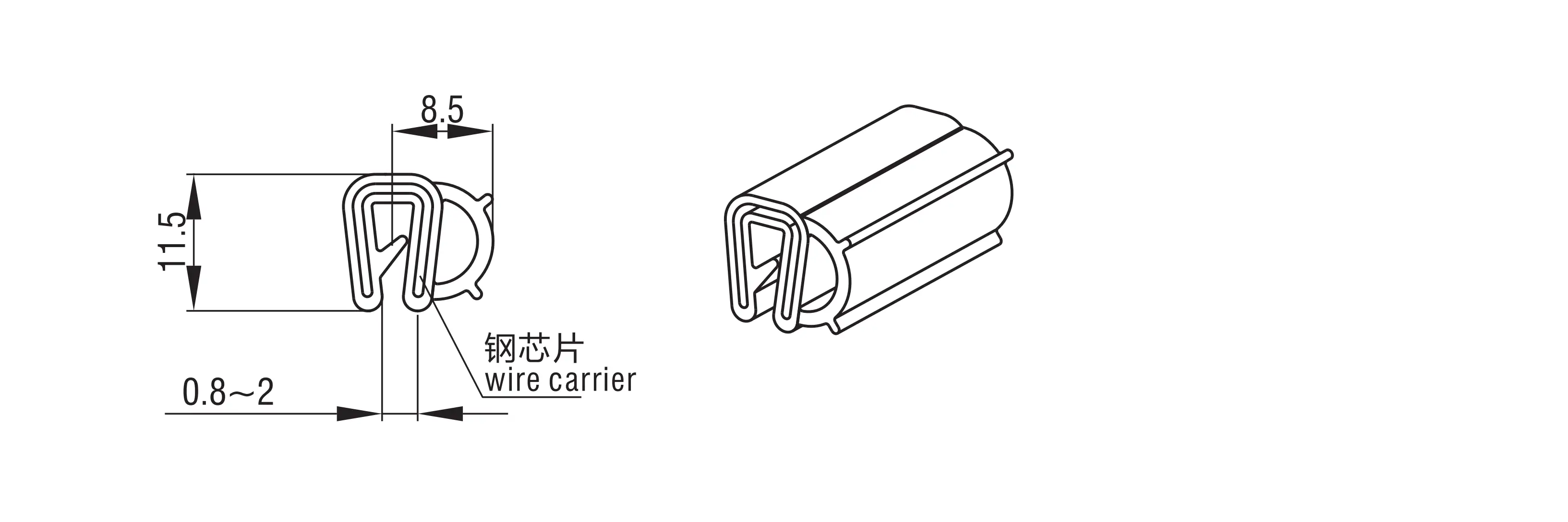 自夹紧式密封条 7202系列