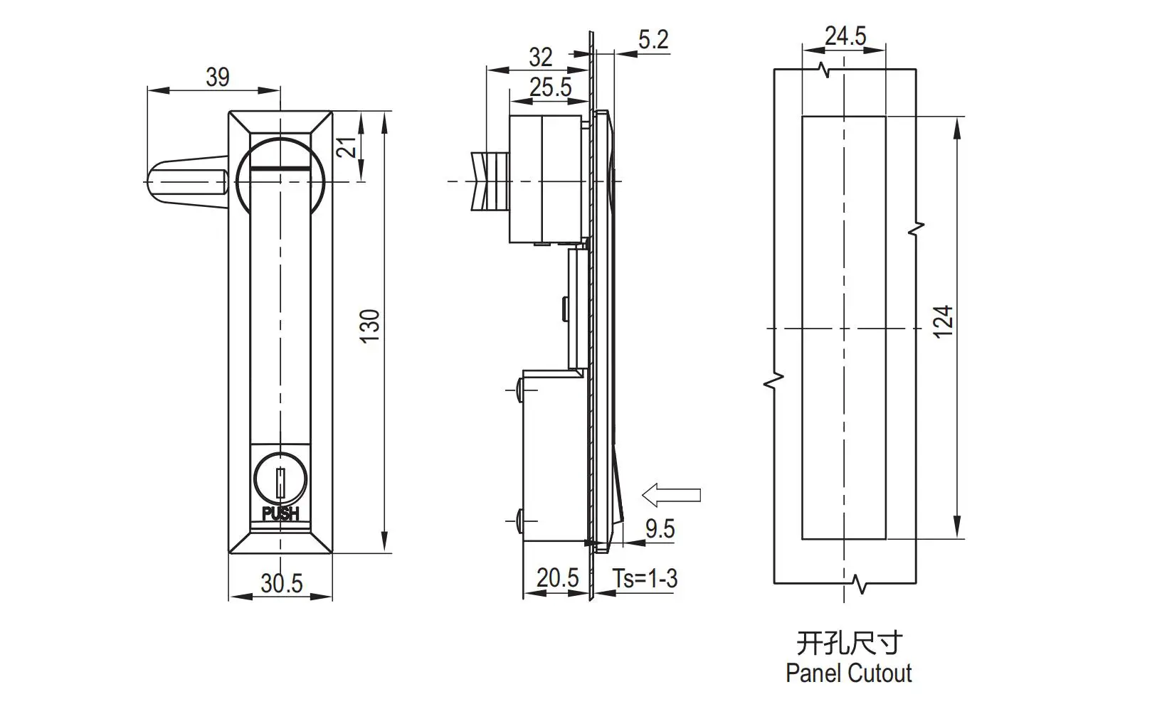 旋转把手 1105锁舌系列