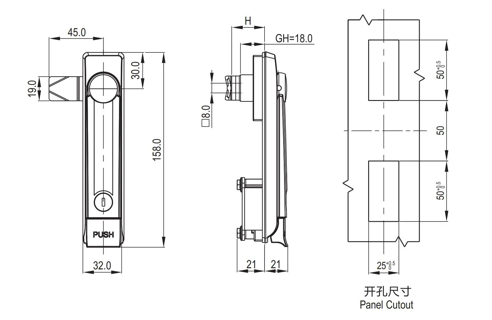 旋转把手 1106锁舌系列