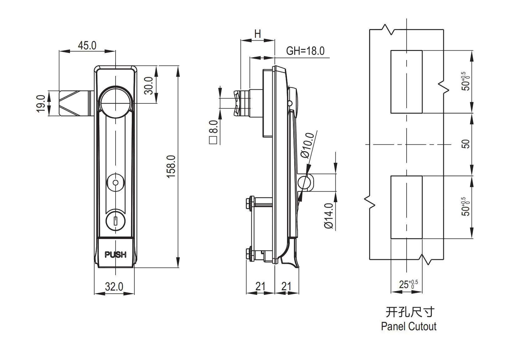 旋转把手 1106锁舌系列