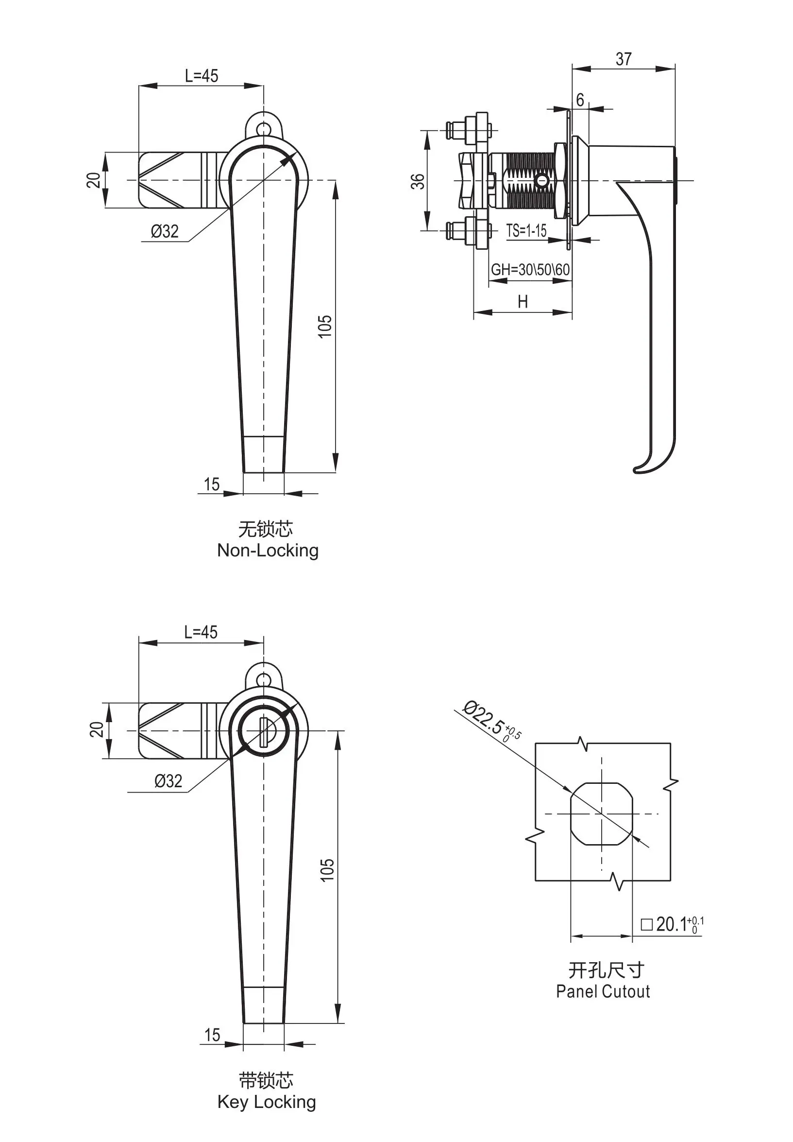 拉手锁 1311系列